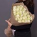 Монобукет из 25 белых роз сорта Мондиаль Эквадор 60 см 93